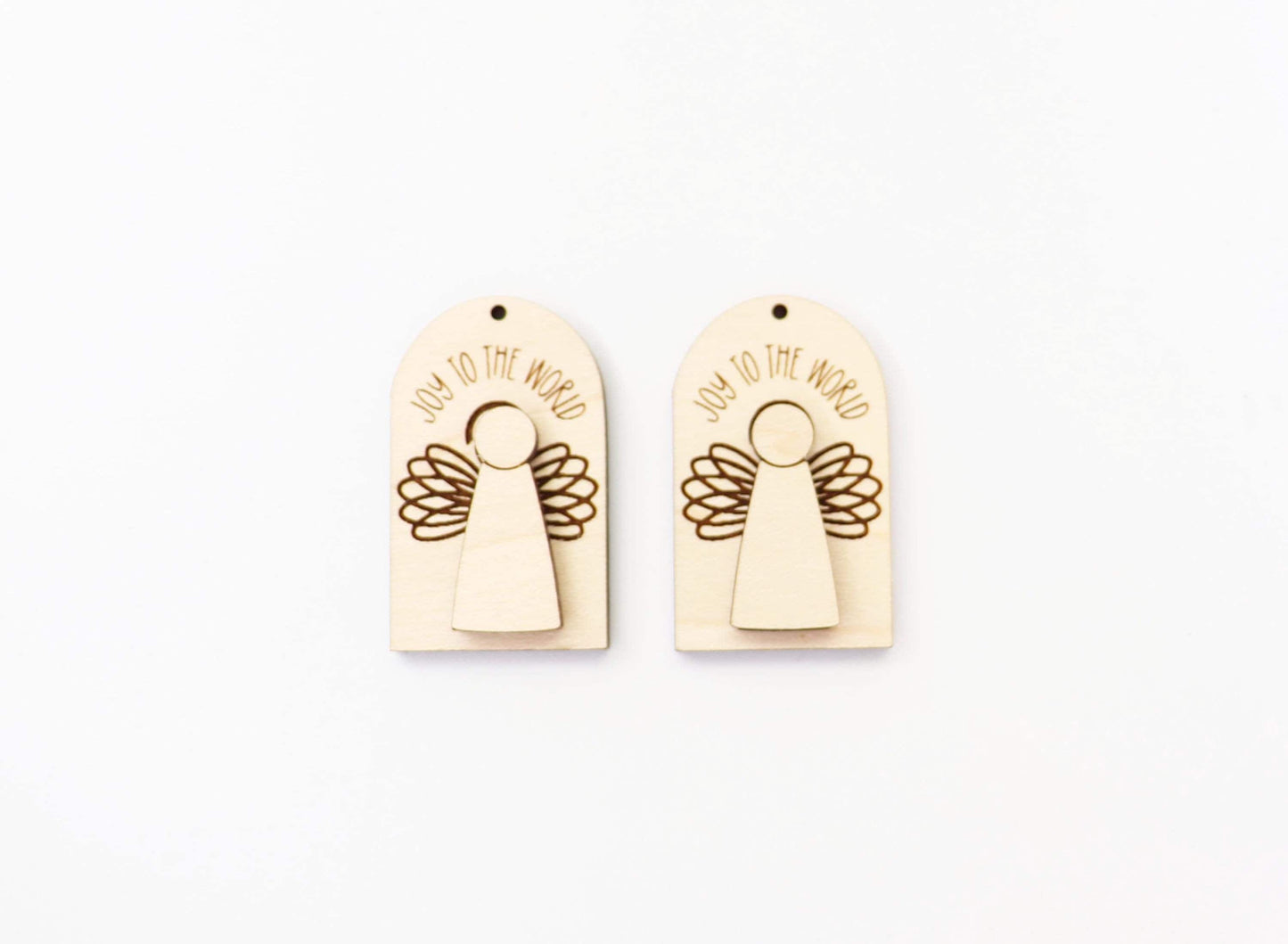 Joy to the world earring blanks, wood blanks