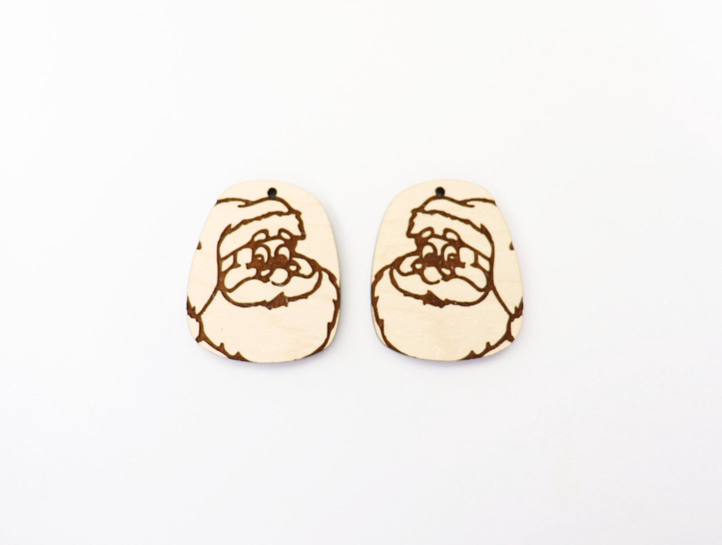 Santa earring blanks, wood blanks