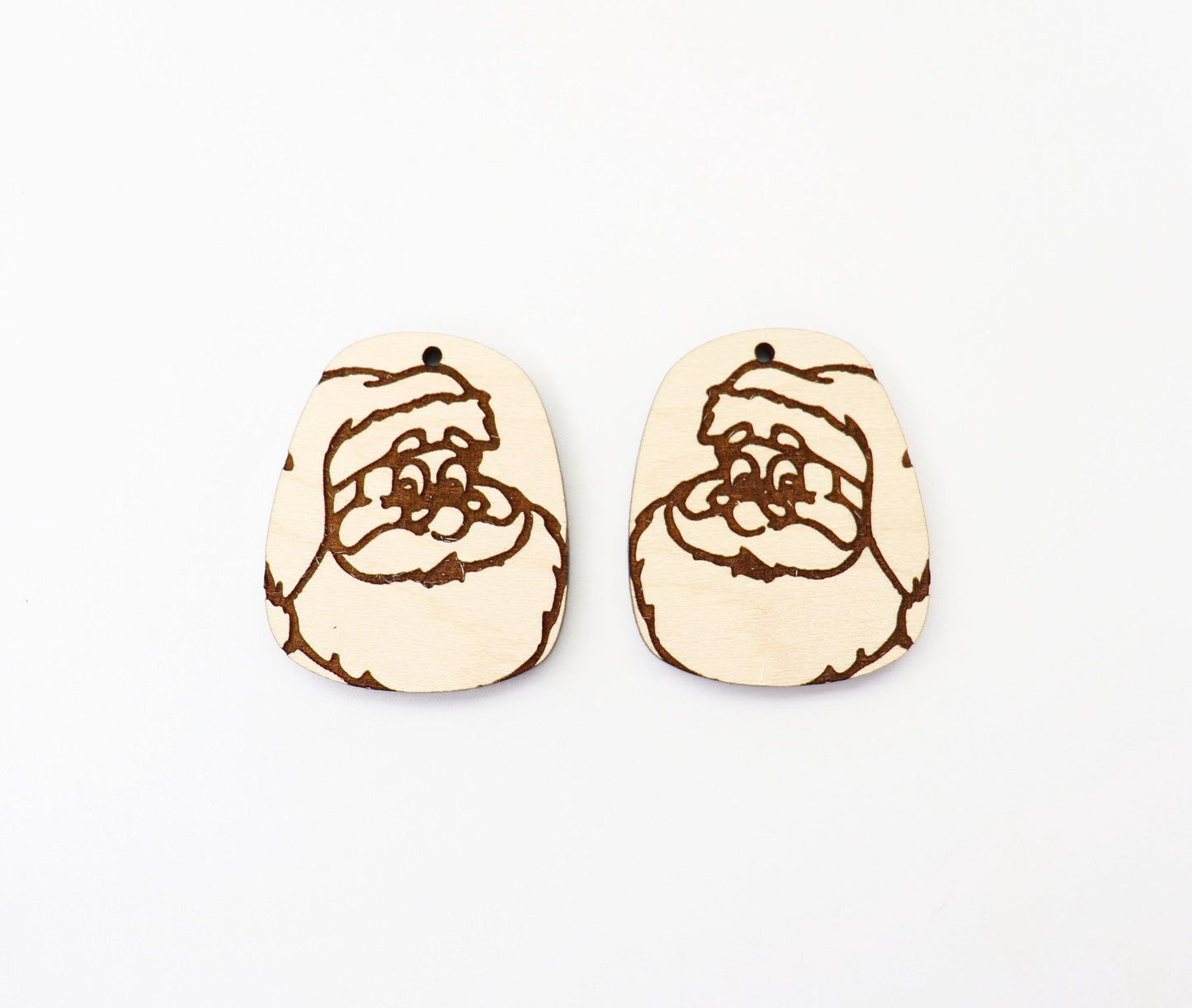 Santa earring blanks, wood blanks