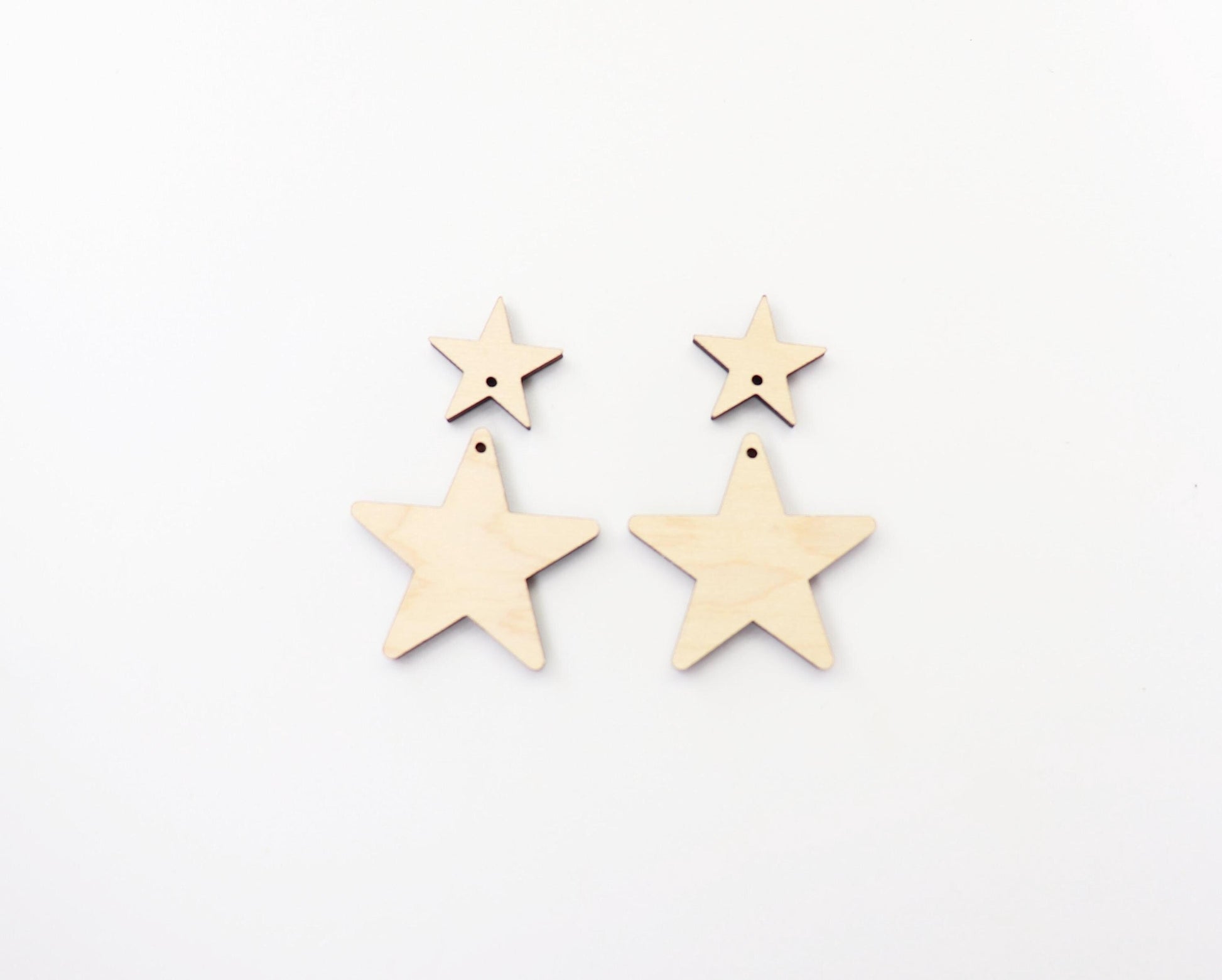 Star Earring blanks, wood blanks, DIY earrings