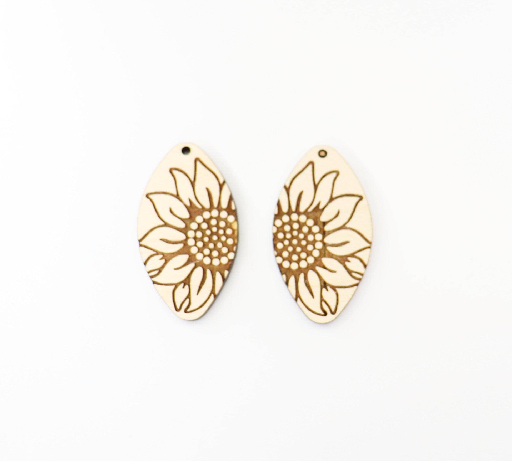 Sunflower blanks, laser cut earring blanks