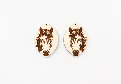 Horse earring blanks, laser cut earring blanks