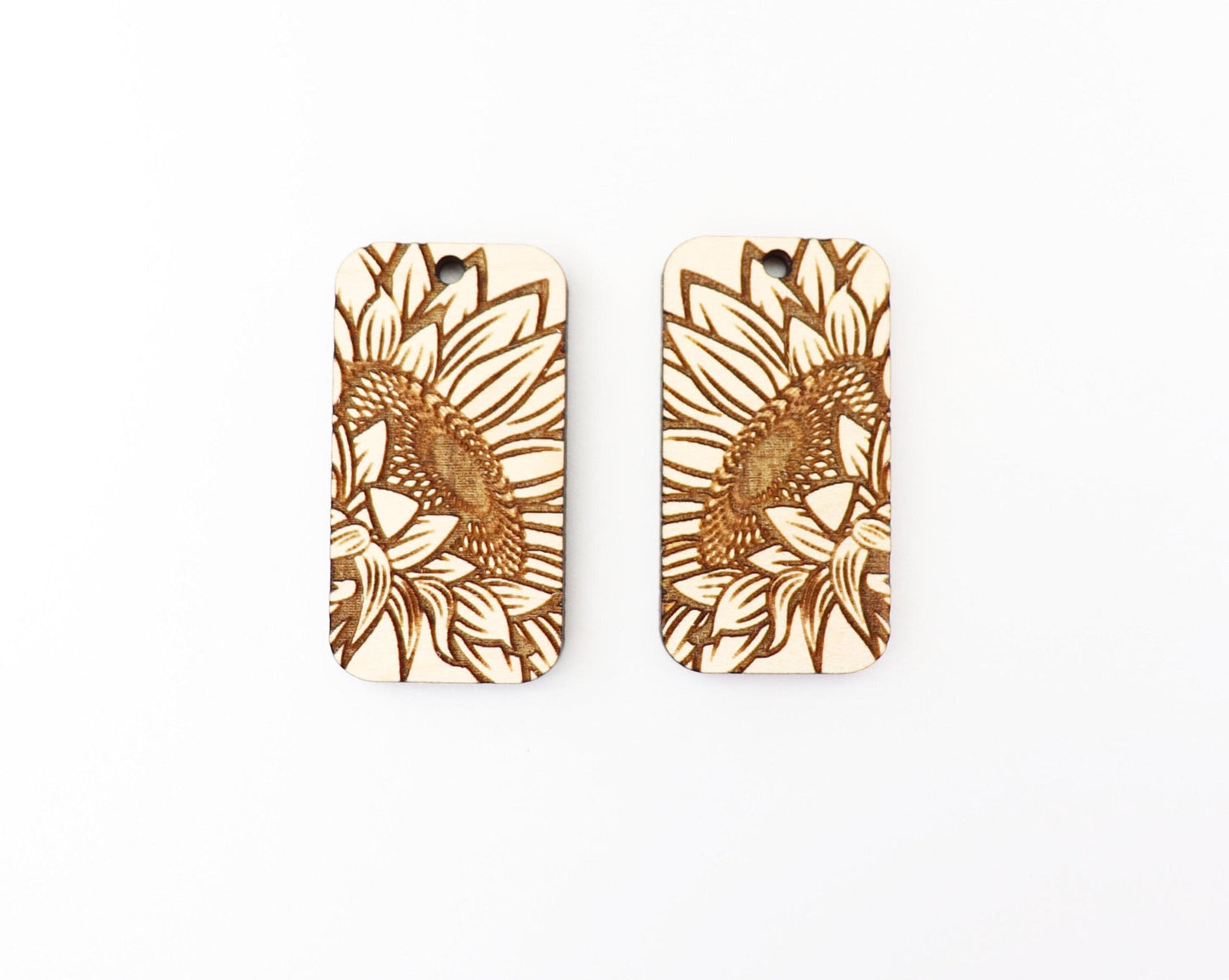 Sunflower blanks, earring blanks, wood cutouts