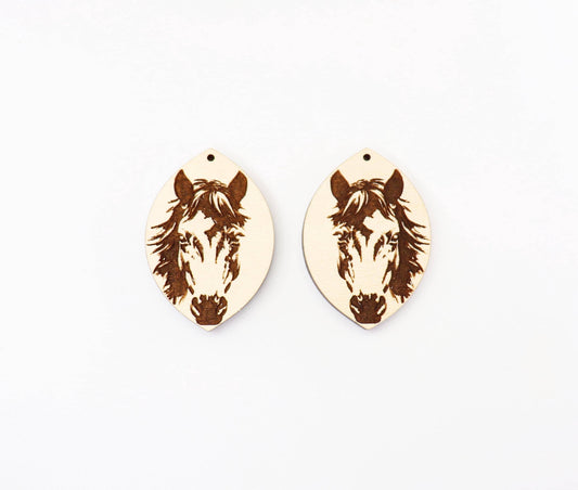 Horse earring blanks, laser cut earring blanks