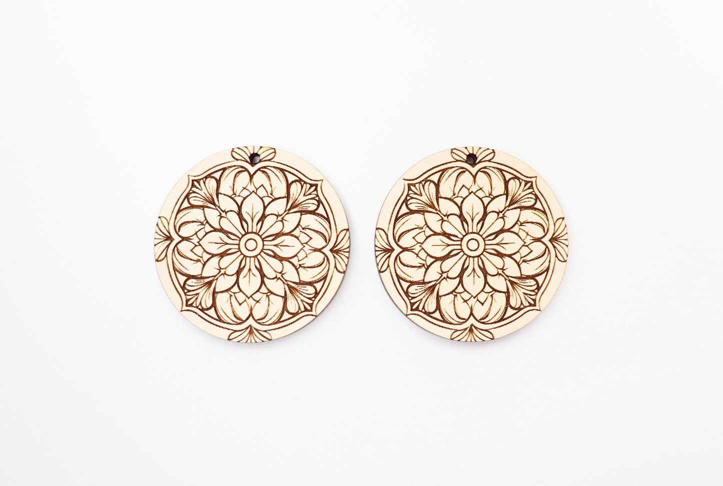 Mandala earrings, mandala earring blanks