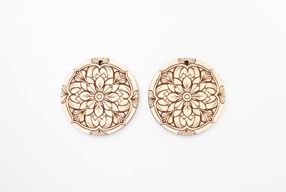 Mandala earrings, mandala earring blanks