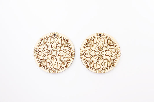 Mandala earrings, mandala earring blanks