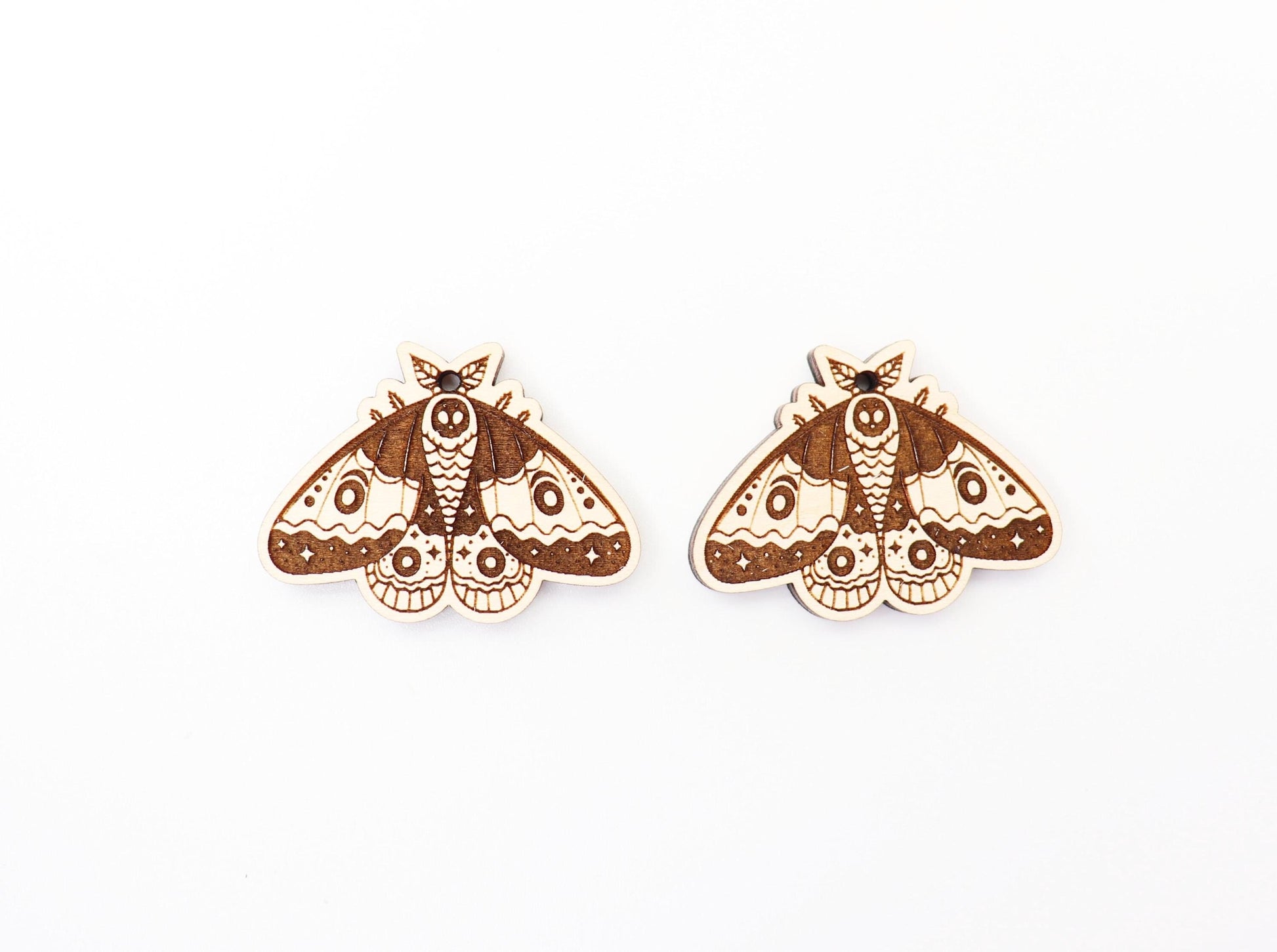 Moth Earring blanks, wood blanks