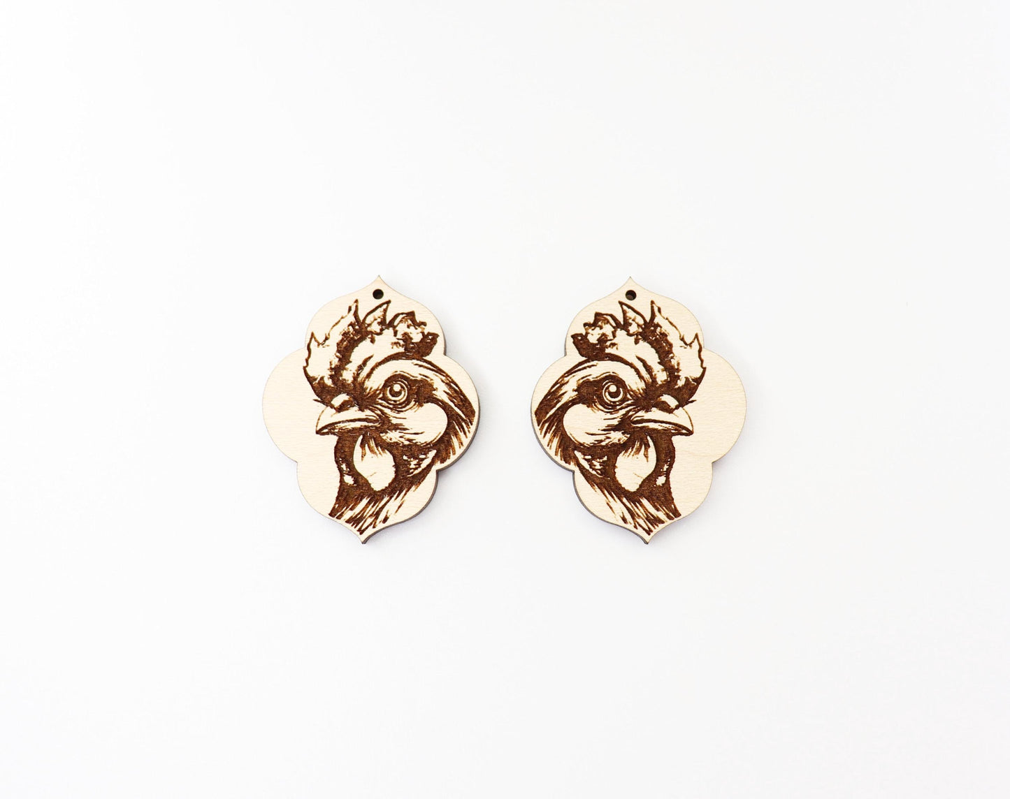 Rooster earring blanks, earring blanks