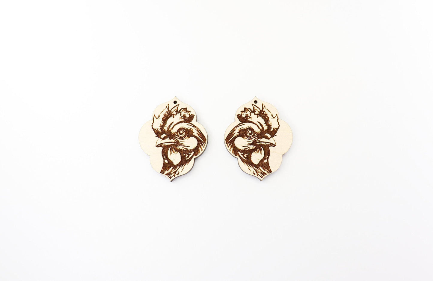 Rooster earring blanks, earring blanks