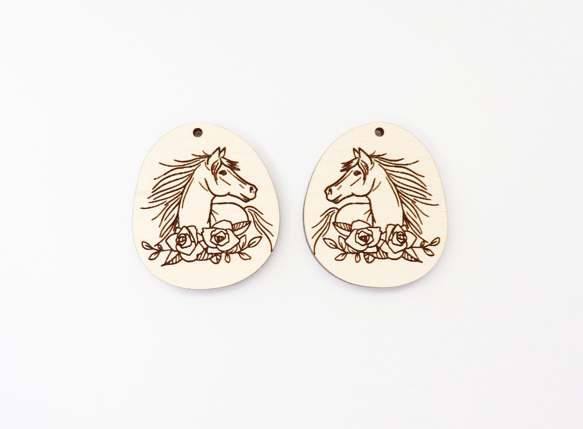 Horse earring blanks, earring blanks