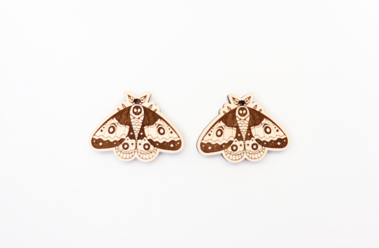 Moth Earring blanks, wood blanks