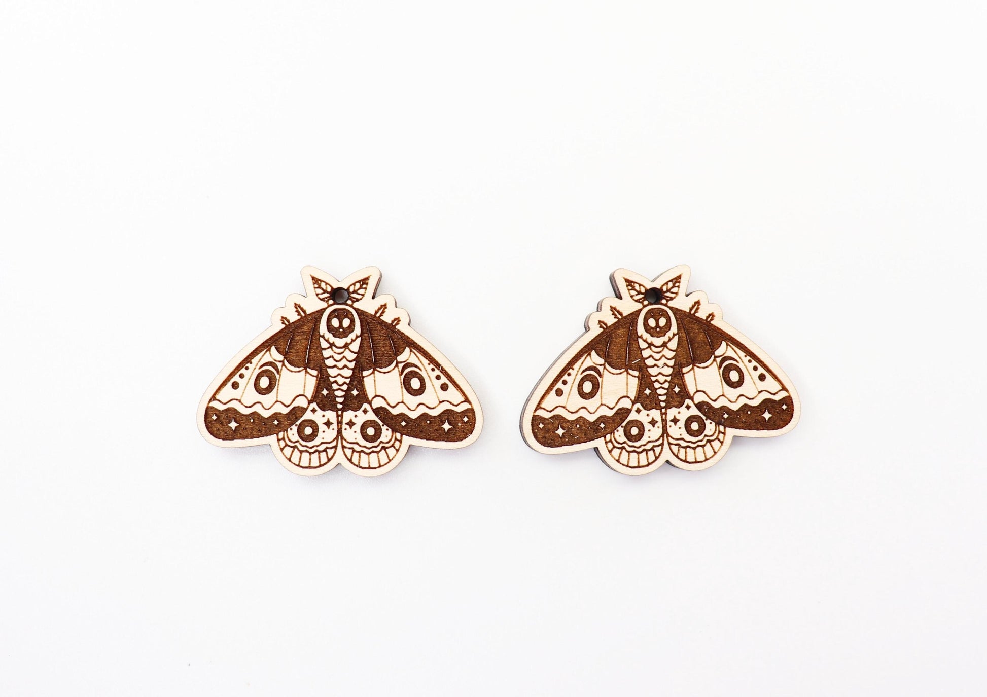 Moth Earring blanks, wood blanks