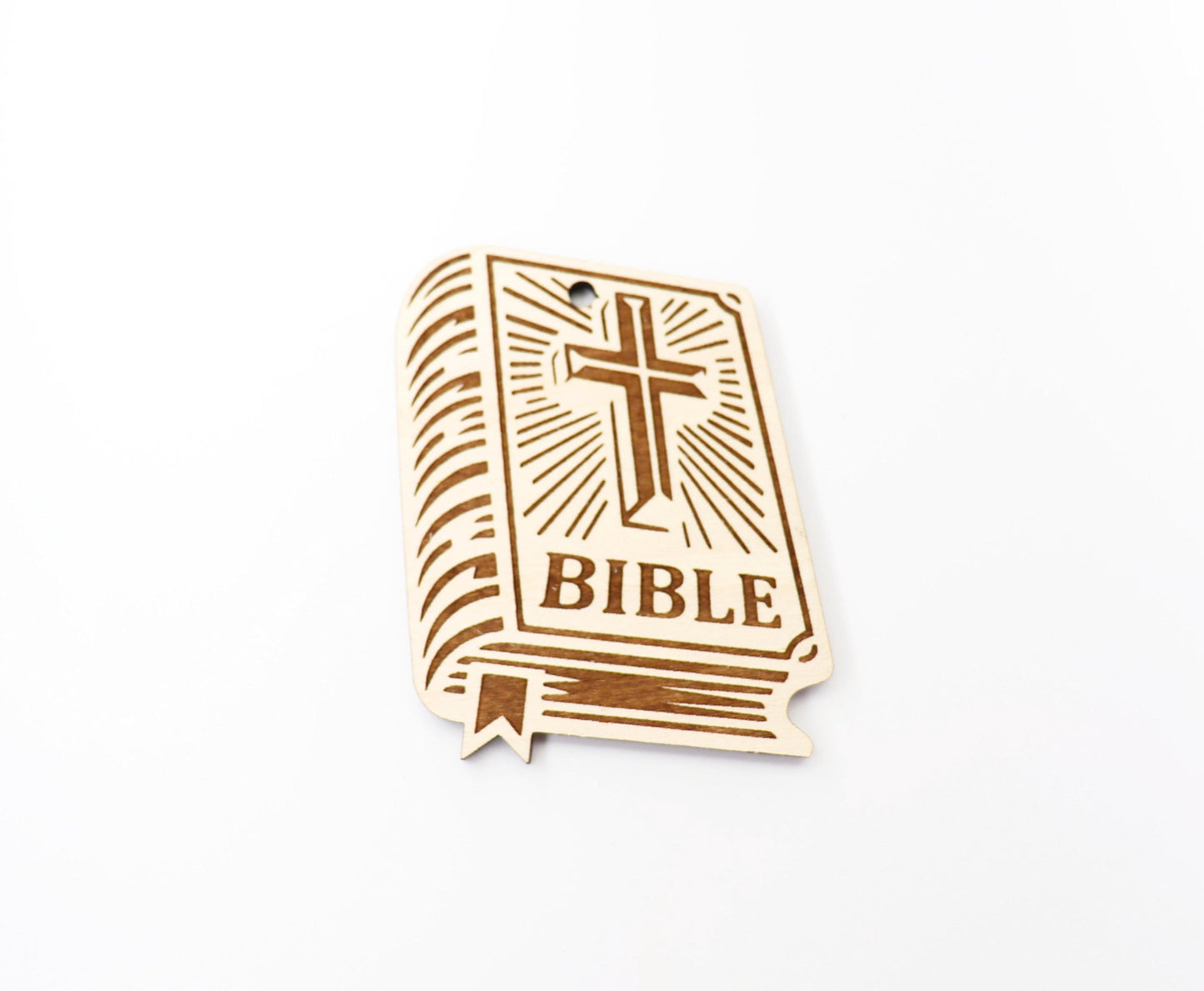 Bible car charm, Religious car charm blank, wood blanks