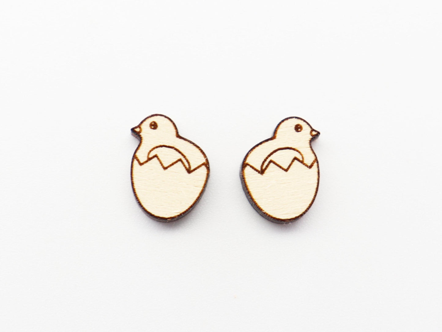 Chick Easter wood stud blanks, unfinished earrings