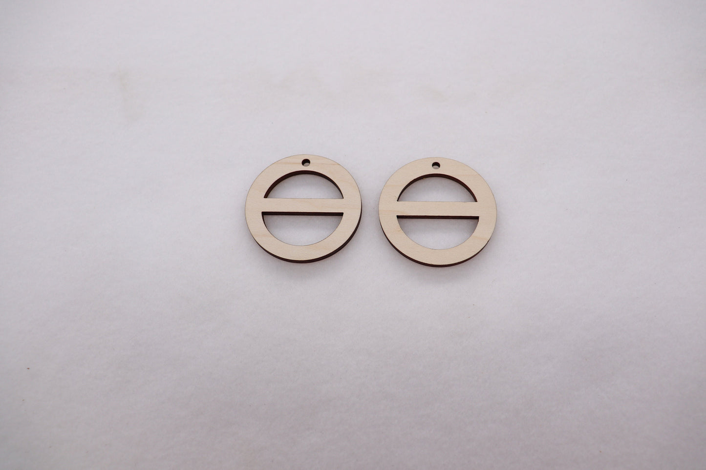 Round wood earring blanks, DIY earrings, earring blanks, sold per set