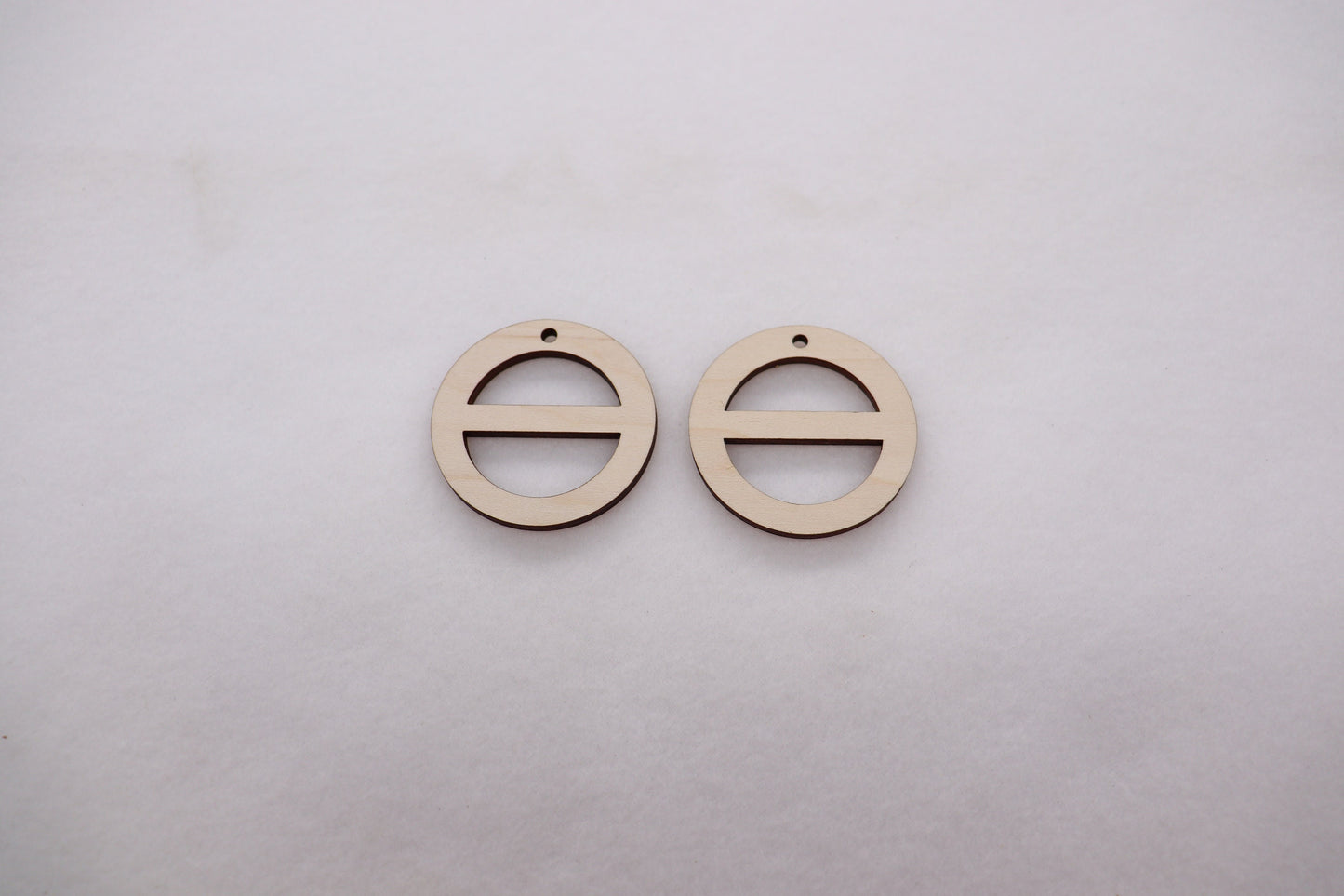 Round wood earring blanks, DIY earrings, earring blanks, sold per set