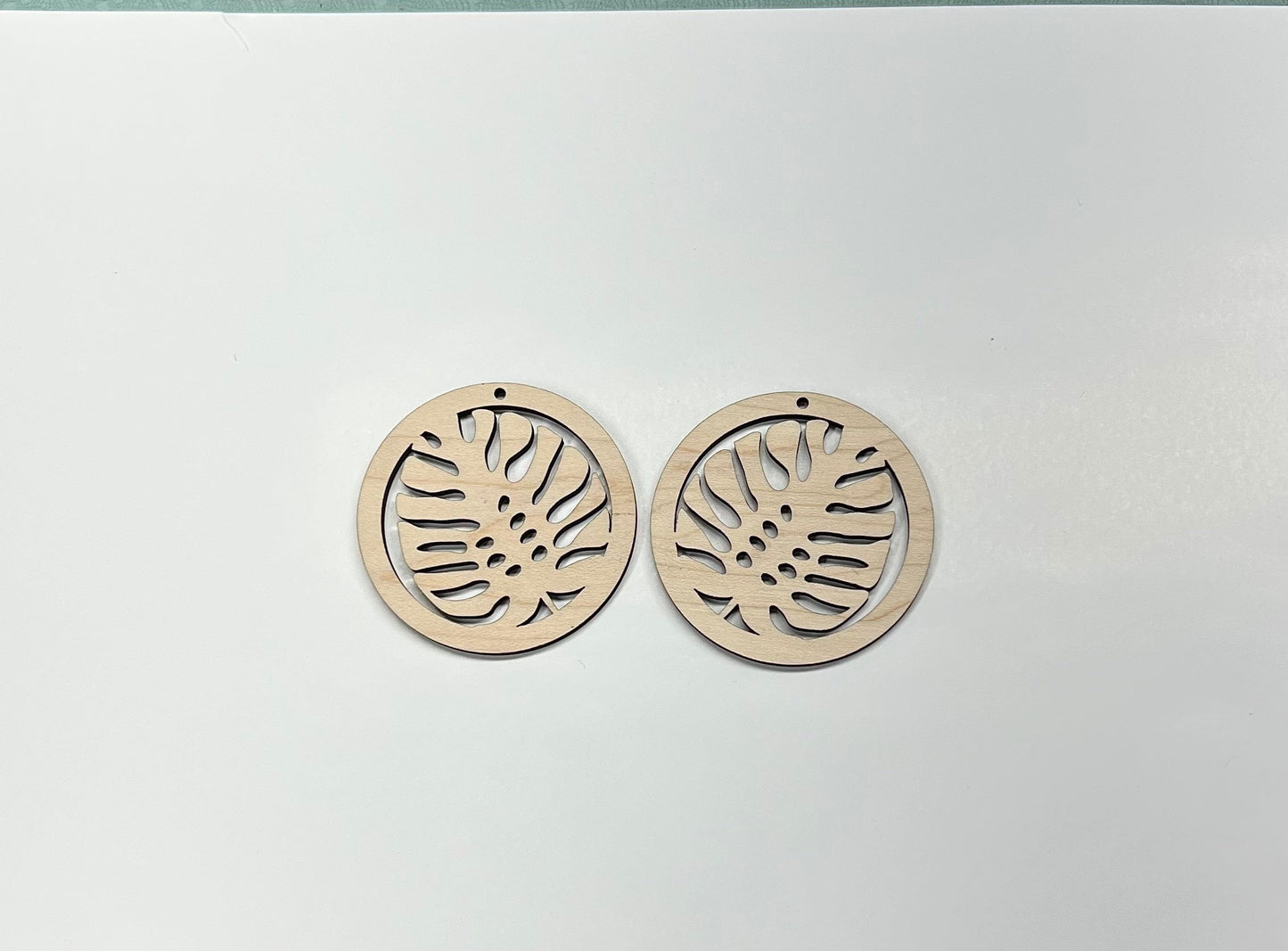 Round wood earring blanks, DIY earrings, earring blanks, sold per set