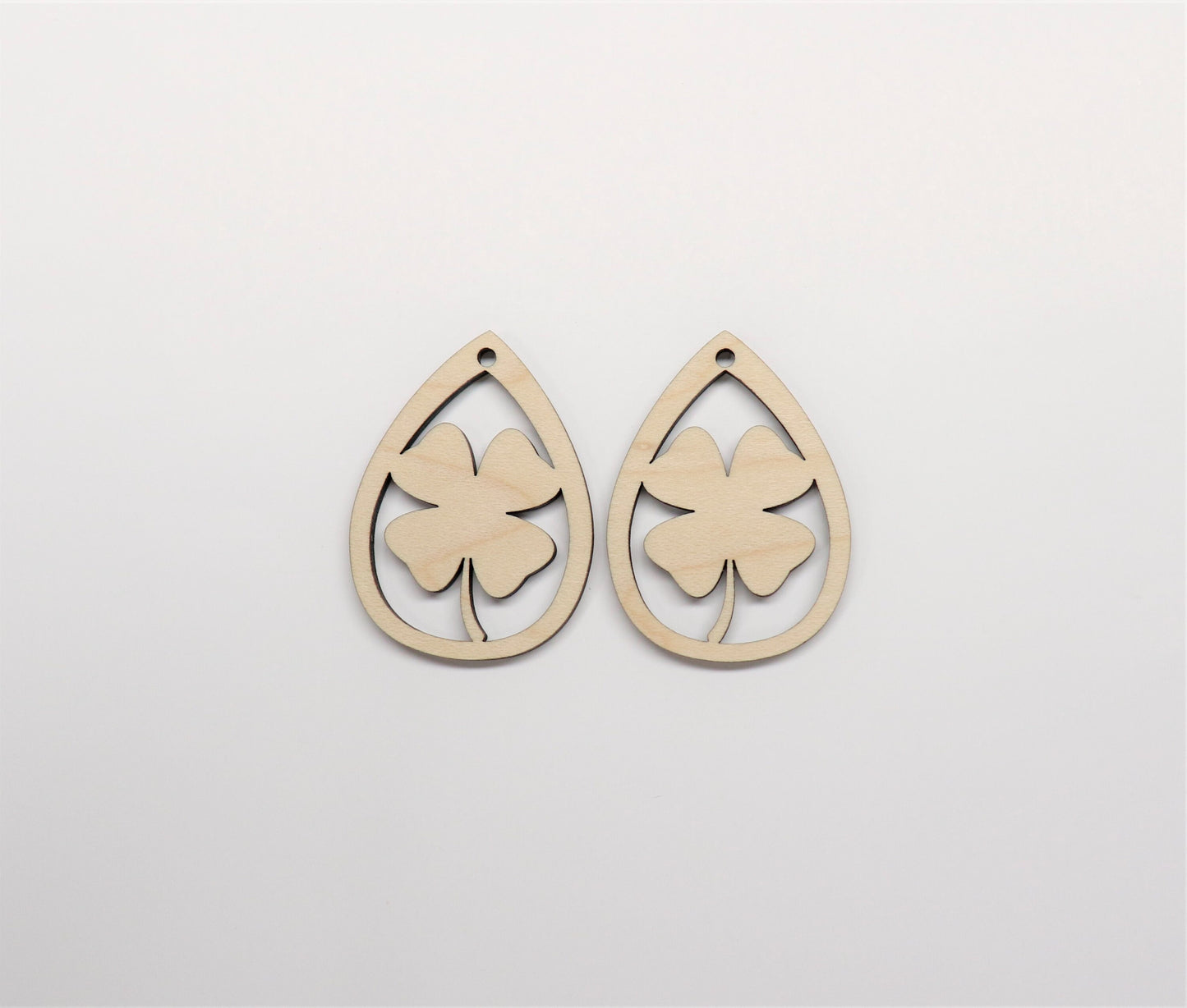 Teardrop wood earring blanks, DIY earrings, earring blanks, sold per set