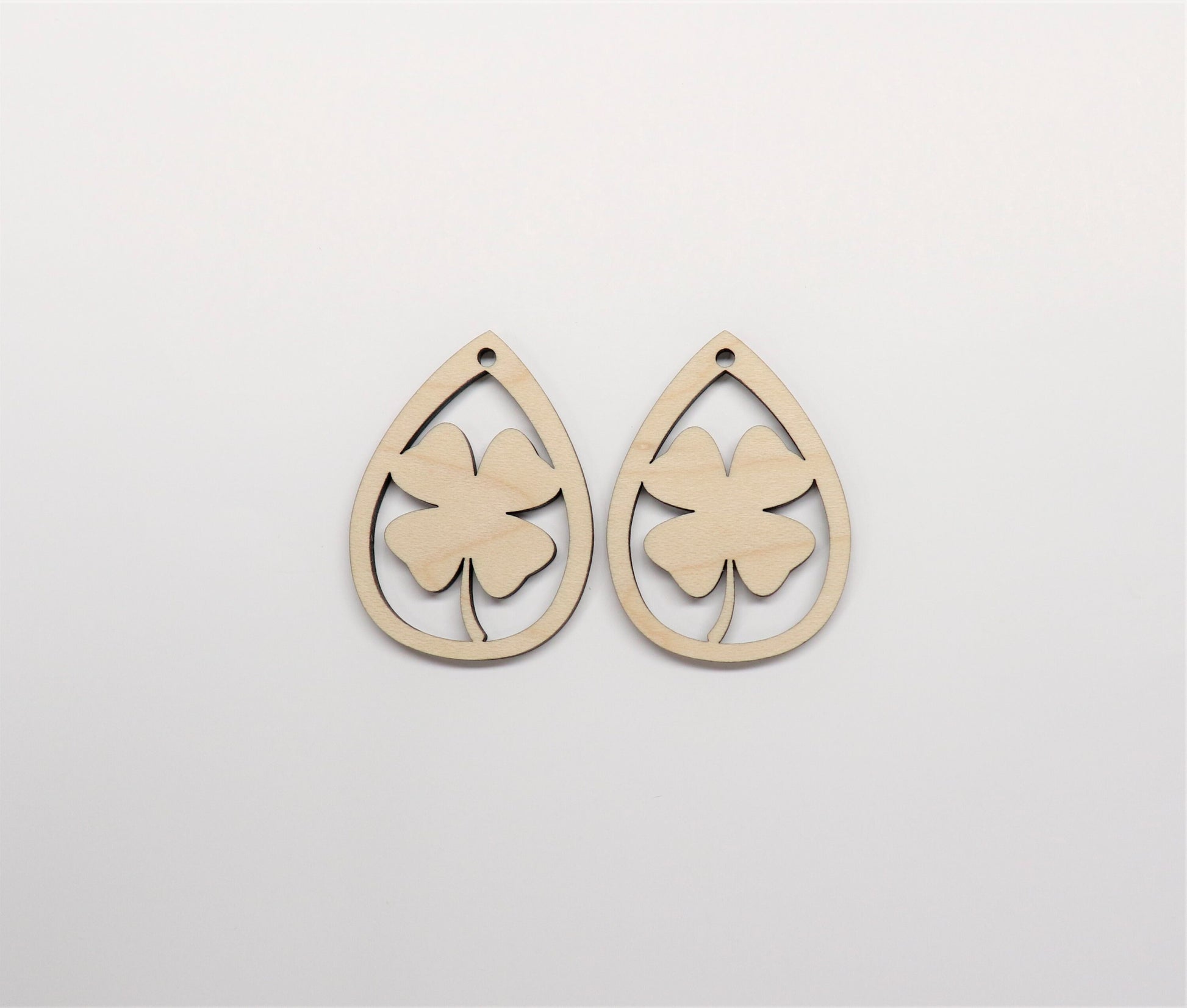 Teardrop wood earring blanks, DIY earrings, earring blanks, sold per set