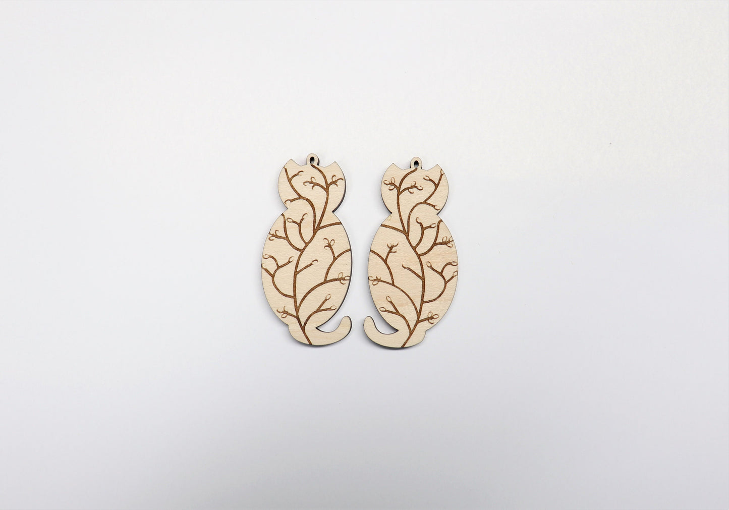 Laser cut earring blanks, DIY earrings, earring blanks, cat earrings, sold per set