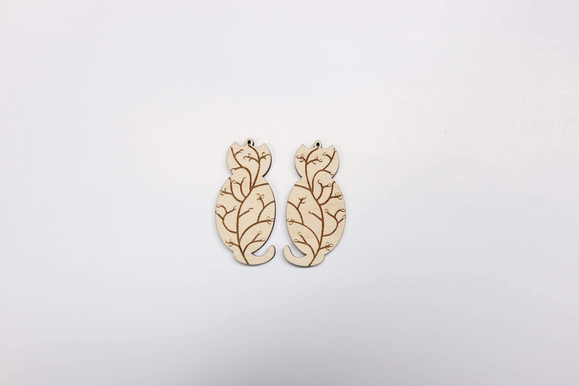 Laser cut earring blanks, DIY earrings, earring blanks, cat earrings, sold per set