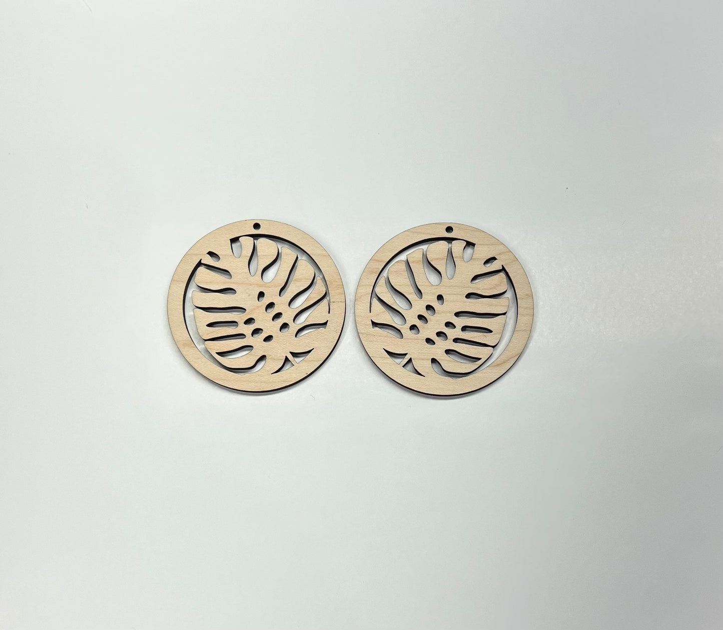 Round wood earring blanks, DIY earrings, earring blanks, sold per set