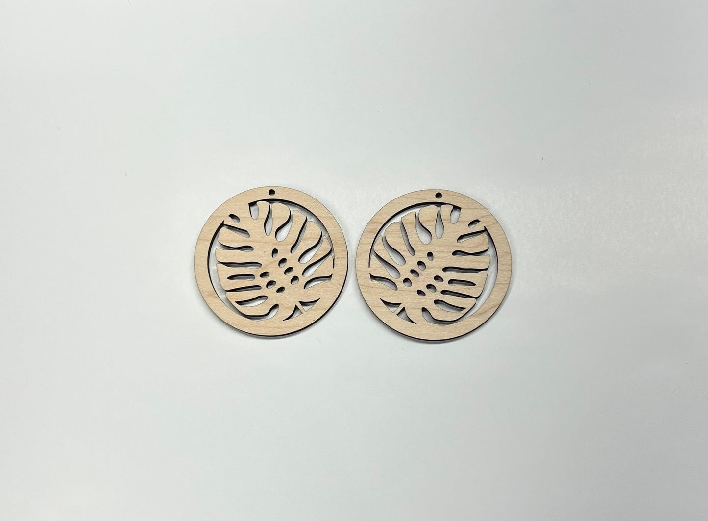 Round wood earring blanks, DIY earrings, earring blanks, sold per set