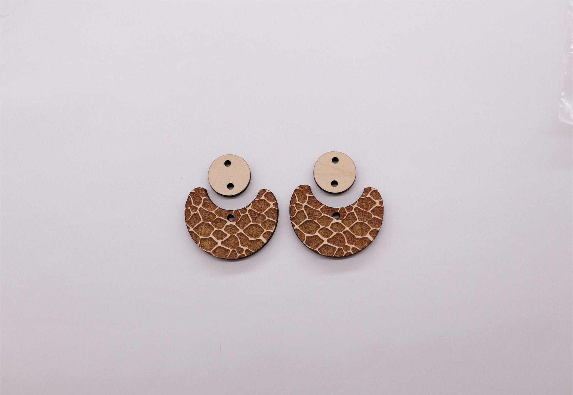 2 piece earring blanks, wood blanks, earring blanks