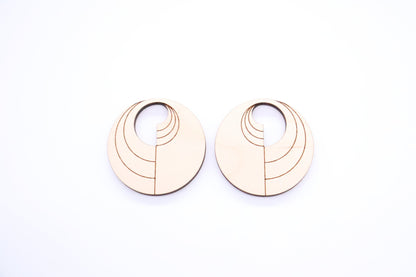 Round wood earring blanks, wood blanks, wood earrings