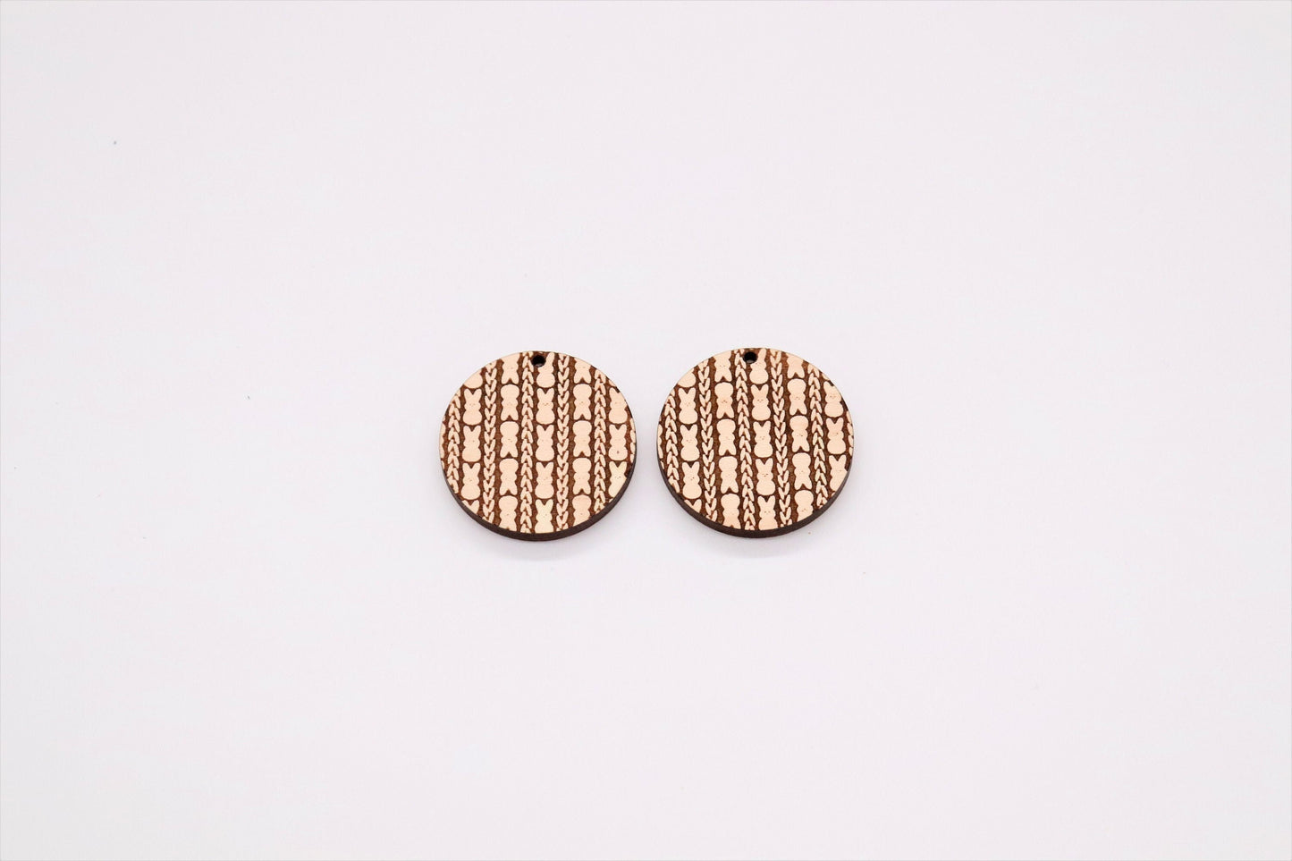 Bunny round wood earring blanks, DIY earrings, earring blanks