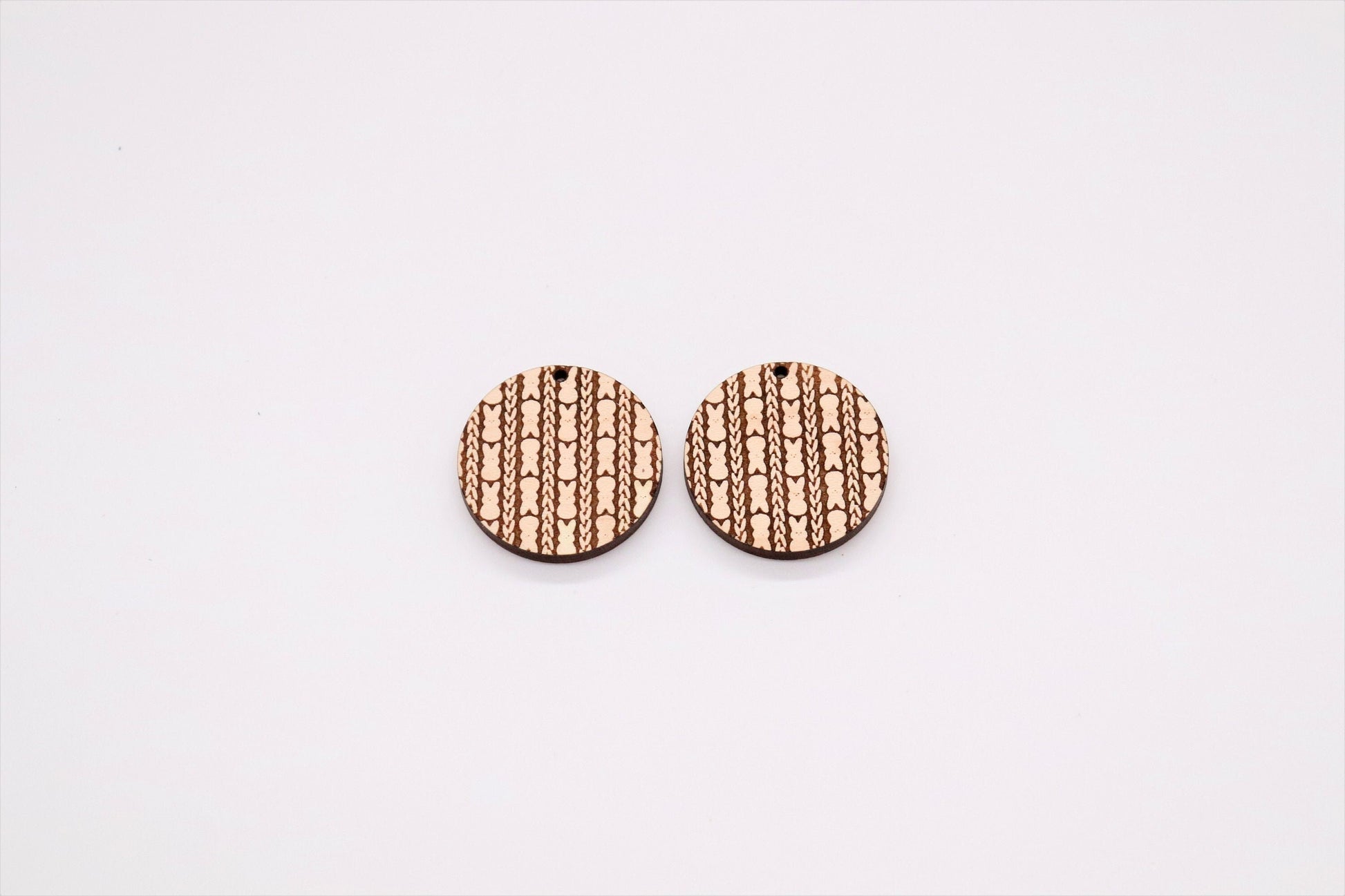 Bunny round wood earring blanks, DIY earrings, earring blanks