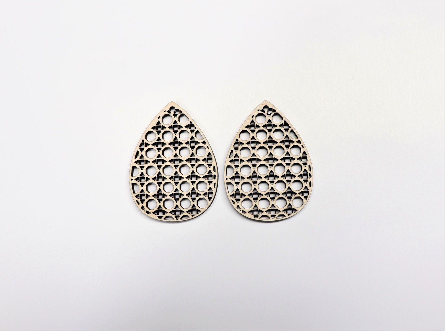 Rattan wood teardrop blanks, earring blanks, wood earrings