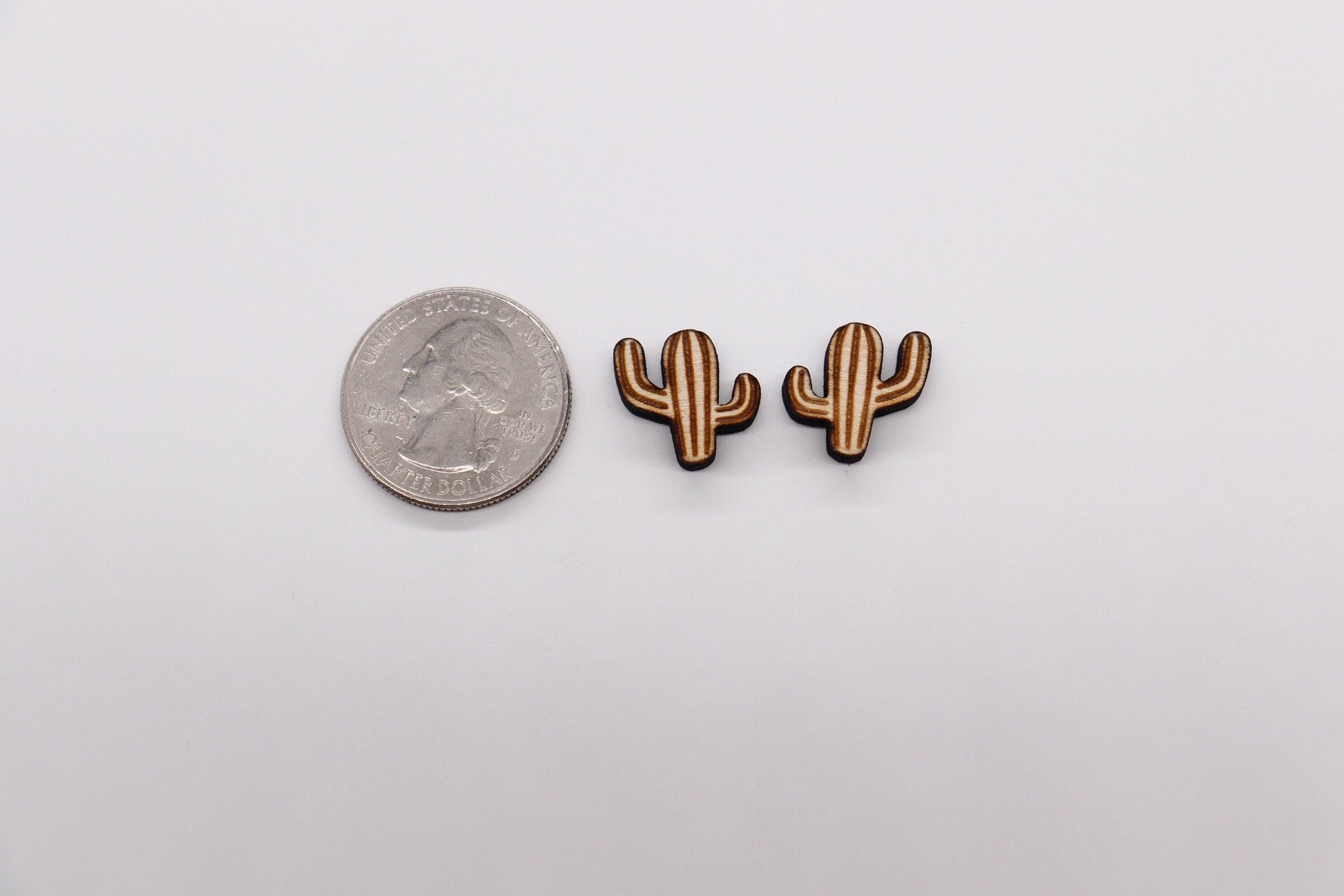 Cactus wood stud blanks, earring blanks, DIY earrings