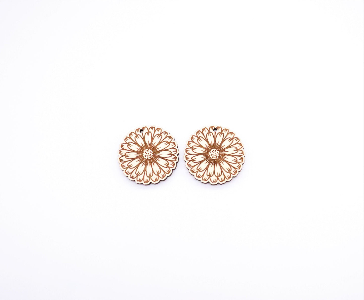 Flower earring blanks, wood cutouts, wood blanks