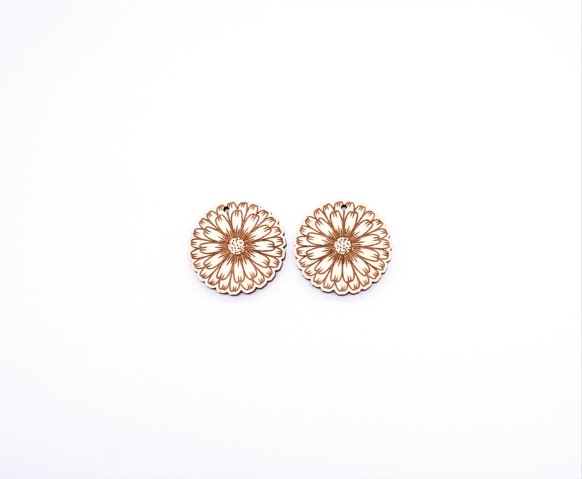 Flower earring blanks, wood cutouts, wood blanks