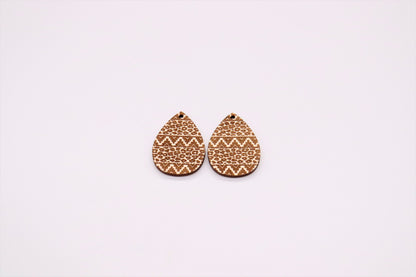 Teardrop wood earring blanks, earring blanks, wood blanks