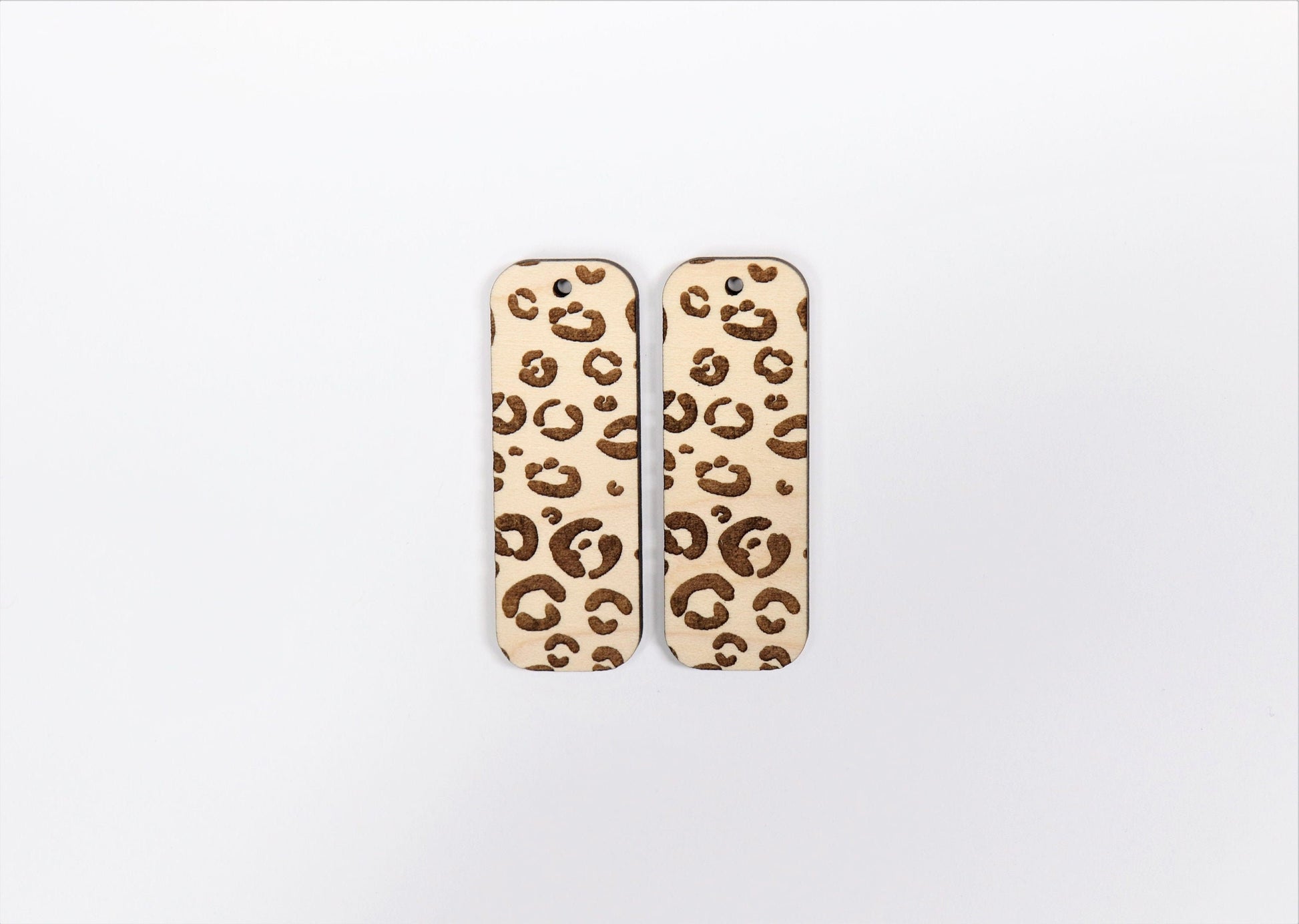 Leopard print bar blanks, earring blanks