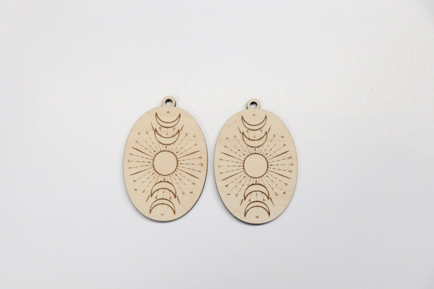 Oval wood earring blanks