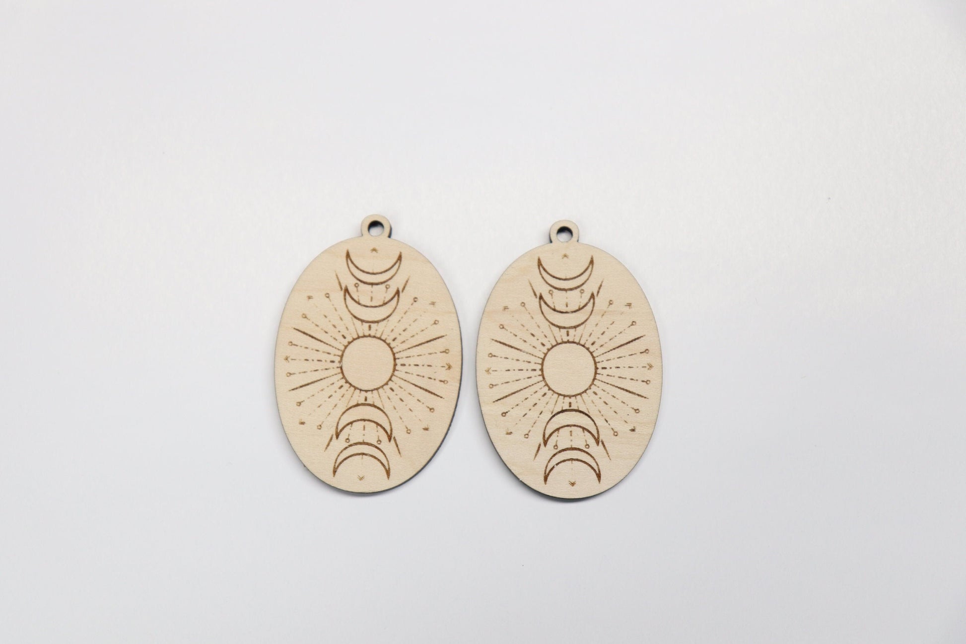 Oval wood earring blanks