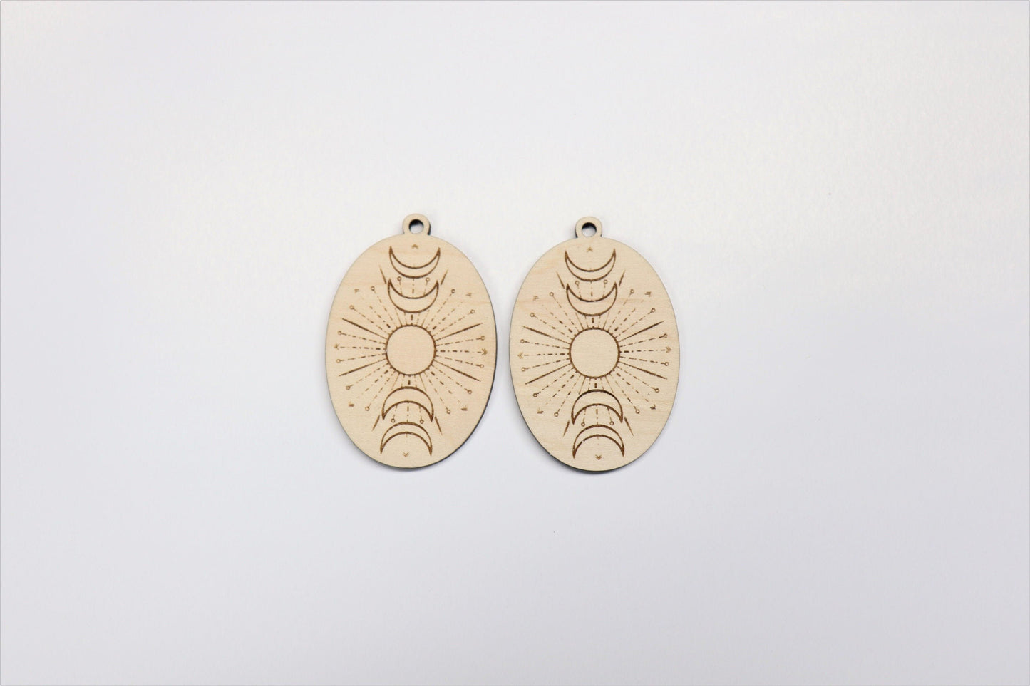 Oval wood earring blanks