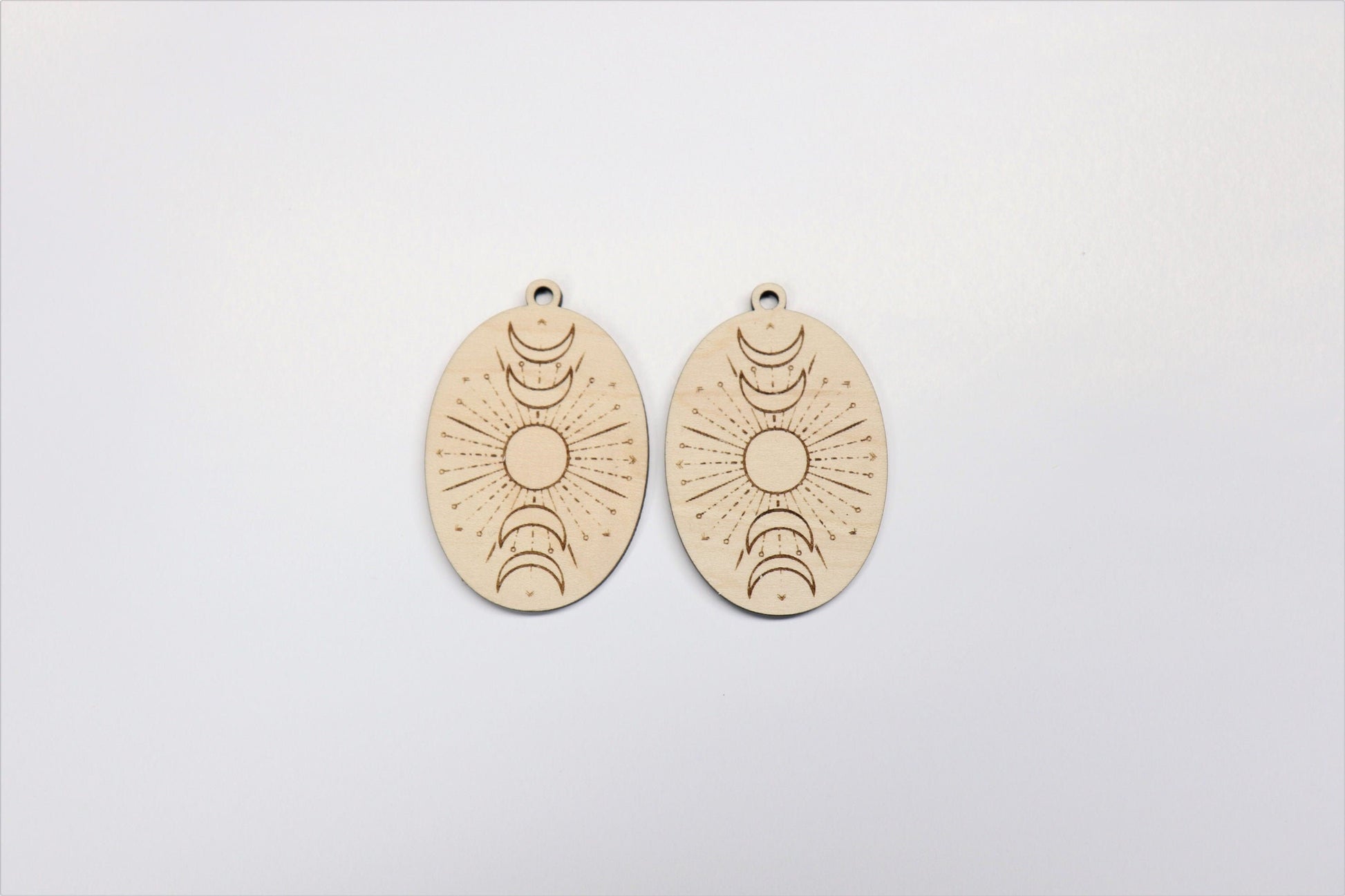 Oval wood earring blanks