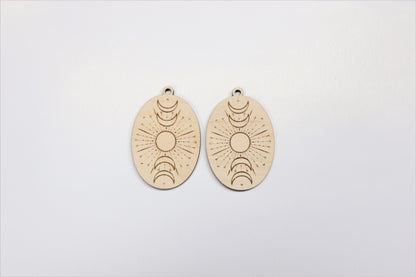 Oval wood earring blanks