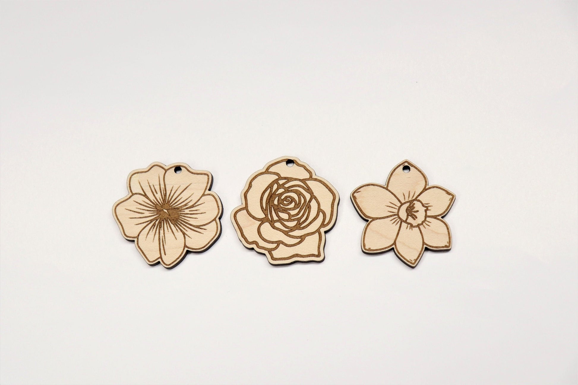 Flower blanks, earring blanks, wood earrings