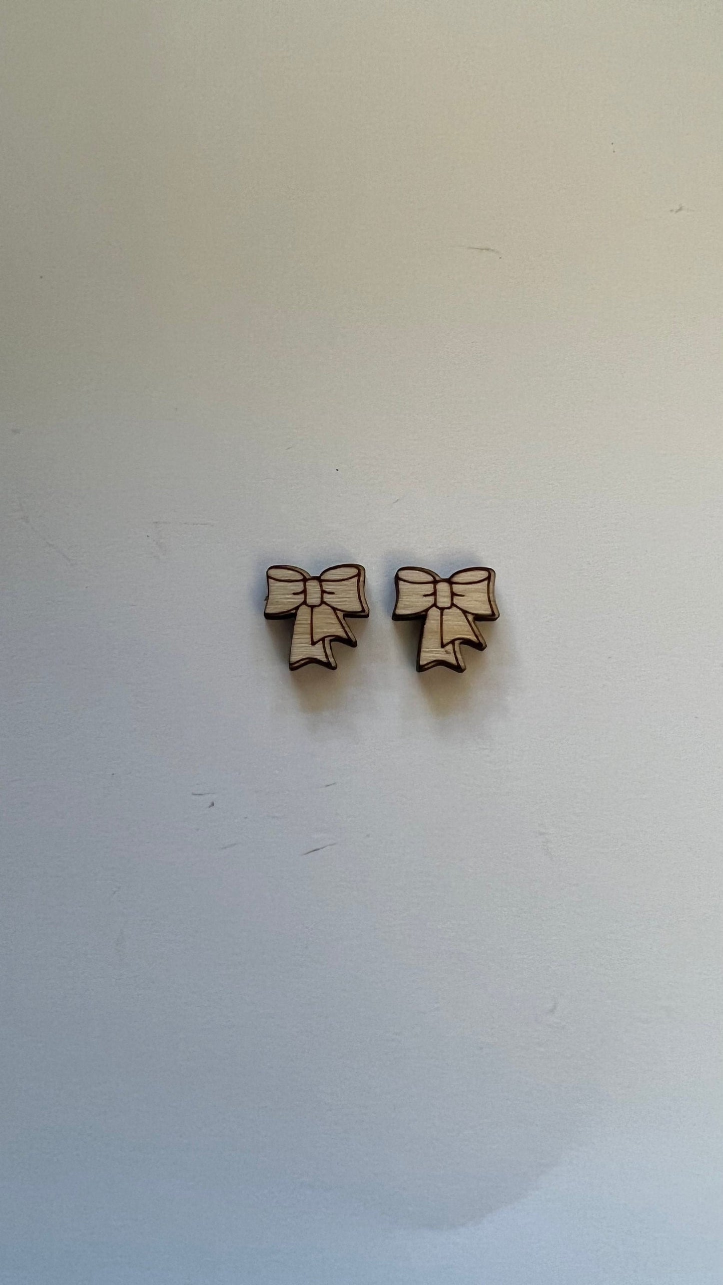 Christmas stud blanks, wood studs, earring blanks