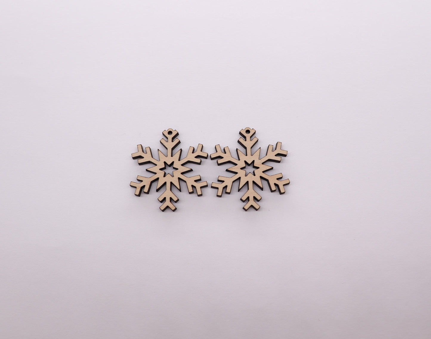 Snowflake wood earring blanks, earring blanks