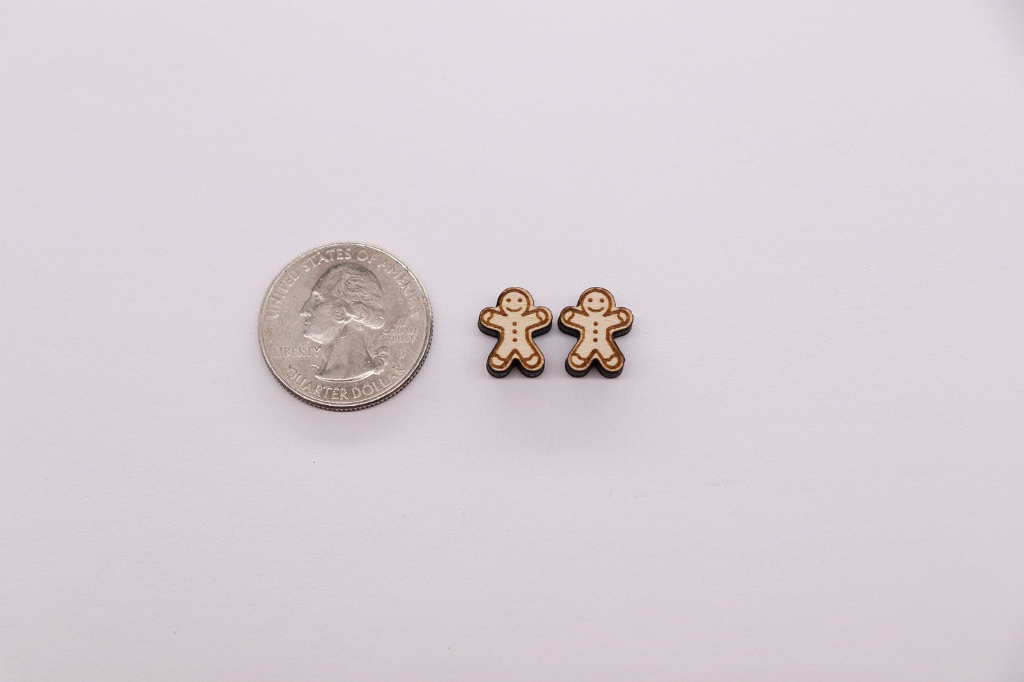 Christmas stud blanks, wood studs, earring blanks