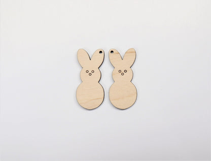 Bunny wood earring blanks, wood cutouts