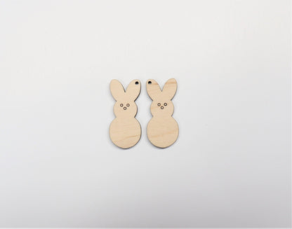 Bunny wood earring blanks, wood cutouts