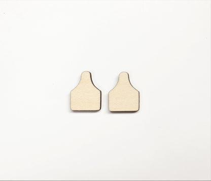 Cow tag blanks, earring blanks, wood cutouts